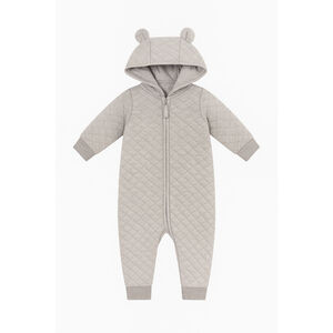 Carter's Gray Quilted Bodysuit with Bear Ears